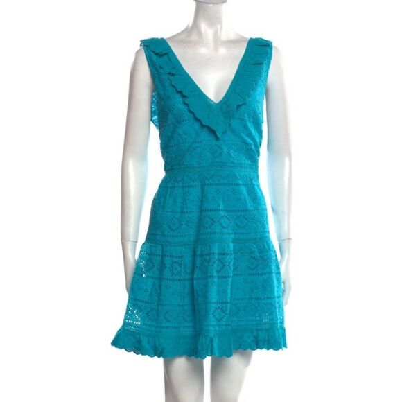 Alice + Olivia Blue Lace Dress